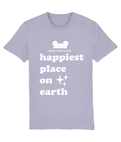 Lilac Destination Happiest Place On Earth Travel Day T-Shirt Unisex