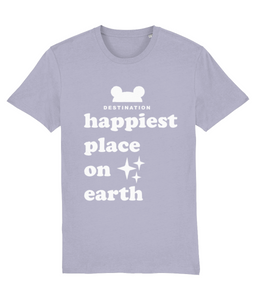 Lilac Destination Happiest Place On Earth Travel Day T-Shirt Unisex