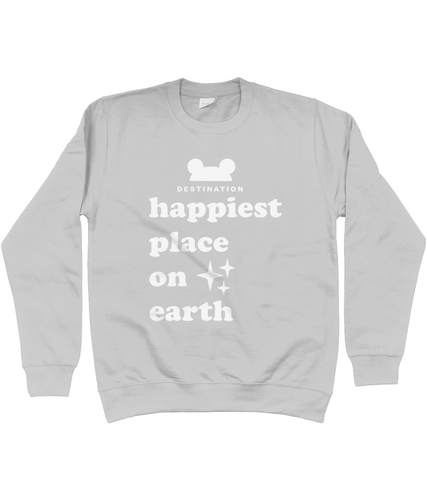 Heather Grey Destination Happiest Place On Earth Travel Day Sweatshirt Unisex